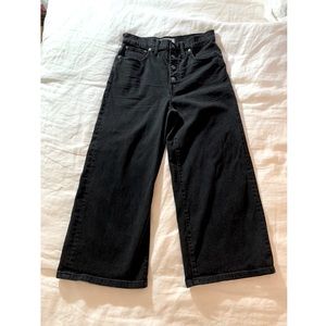 Madewell wide-leg, button-front jeans